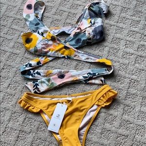 Cupshe wrap bikini bathing suit - brand new - sz S